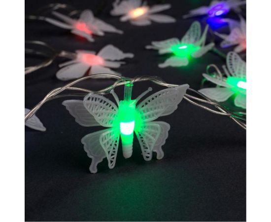 Гирлянда-нить Luazon DCR, 5 м, с насадками Бабочка малая, IP20, Н.С. LED-20-220V, мигание, МУЛЬТИ 1080384 
