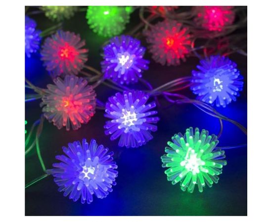 Нить Luazon DCR 5 м, с насадками Ежики цветные, IP20, Н.С. LED-20-220V, моргает, мульти 185513 