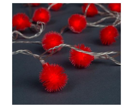 Нить Luazon DCR 5 м, с насадками Ежики Красные, IP20, Н.С. LED-30-220V, 8 режимов, красный 3590697 