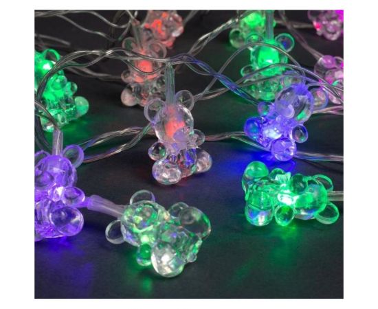 Нить Luazon DCR 5 м, с насадками Мишка, IP20, Н.С. LED-20-220V, моргает, мульти 1080389 