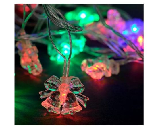 Нить Luazon DCR 5 м, с насадками Два колокольчика, IP20, Н.С. LED-20-220V, моргает, мульти 1080397 