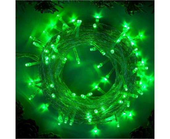 Гирлянда-нить Luazon ECO, IP20, 10 м, Н.С. LED-100-220V, 8 режимов, зеленый 3556785 