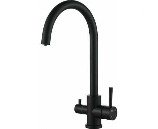 Смеситель для кухни OUTE однорычажный, черный матовый, со встроенным краном под питьевую воду, нержавеющая сталь T60203CK-300 