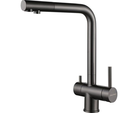 Смеситель для кухни под фильтр Paulmark SKALEN вороненая сталь Sk213020-GM 