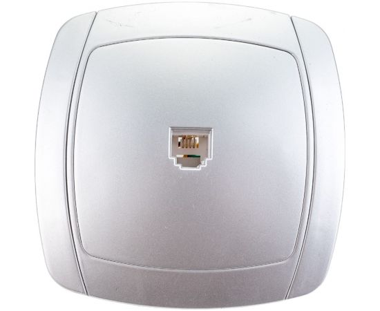 Одинарная телефонная розетка СВЕТОЗАР АКЦЕНТ SV-54217-SM 