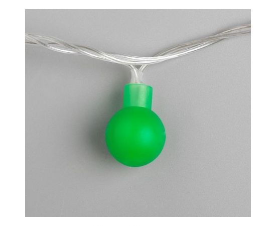Нить Luazon DCR 5 м, с насадками Шарики Зеленые, IP20, Н.С. LED-30-220V, 8 режимов, зеленый 3590703 