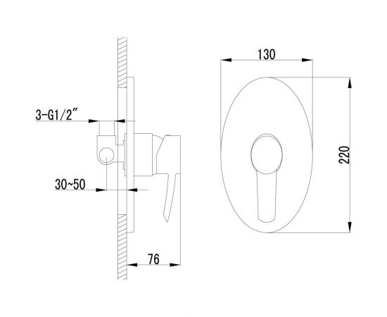 Встраиваемый смеситель для биде Lemark Atlantiss LM3219C – изображение 2