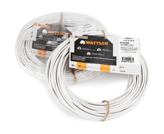 Провод ШВВПбм АО ""Орловский кабельный завод"" ОКЗ 2x0,75 20м WT0098 – изображение 2