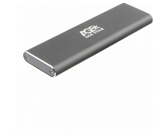 Внешний корпус AgeStar USB 3.1 Type-C M.2 NVME (M-key), алюминий, серый, 31UBNV1C (GRAY) – изображение 2