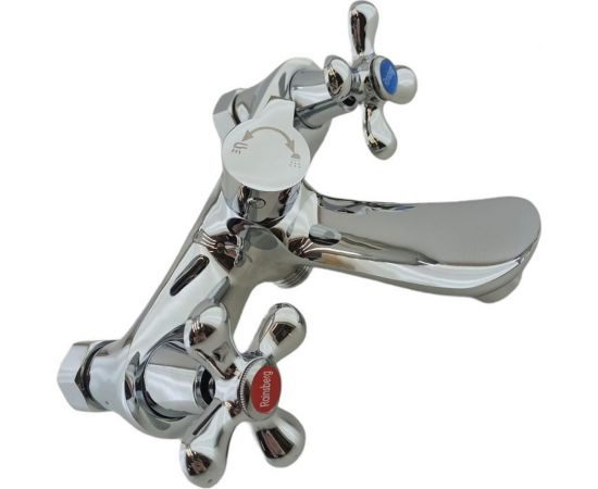 Смеситель для ванны Rainsberg с коротким изливом 20 см, двухвентильный, хром R7202F – изображение 2