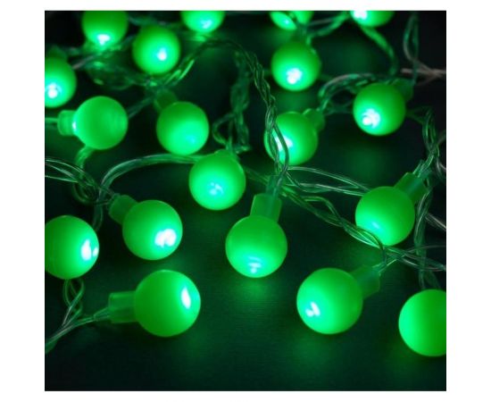 Нить Luazon DCR 5 м, с насадками Шарики Зеленые, IP20, Н.С. LED-30-220V, 8 режимов, зеленый 3590703 – изображение 2