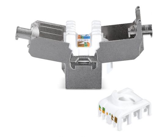 Вставка Keystone Cabeus Jack RJ-45(8P8C), 180 градусов, категория 5e, экранированная, без инструмента Toolless KJ-RJ45-Cat.5e-SH-180-Toolless – изображение 2