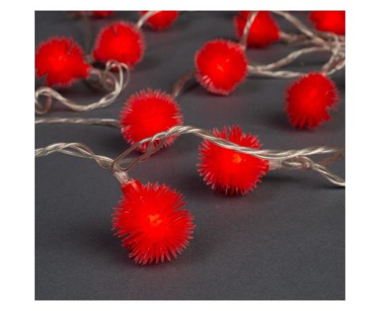 Нить Luazon DCR 5 м, с насадками Ежики Красные, IP20, Н.С. LED-30-220V, 8 режимов, красный 3590697 – изображение 2