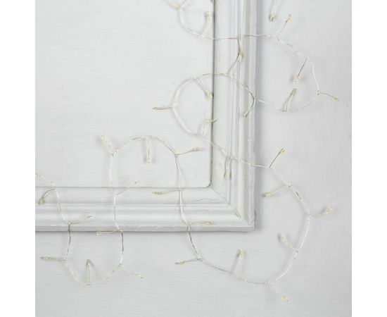 Гирлянда-нить Luazon ROSA Мишура, IP20, 2 м, Н.С. LED-50-6V, 2хCR2032, фиксинг, теплый белый 5198397 – изображение 2