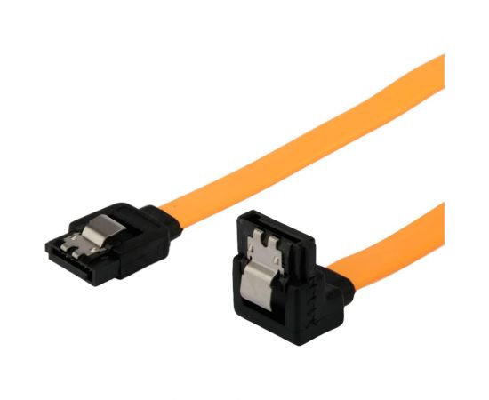 Интерфейсный кабель Cablexpert sata, sata3 7pin/7pin, 30см,мет.защелка,желтый,пакет, CC-SATAM-DATA90-YL-30CM – изображение 2