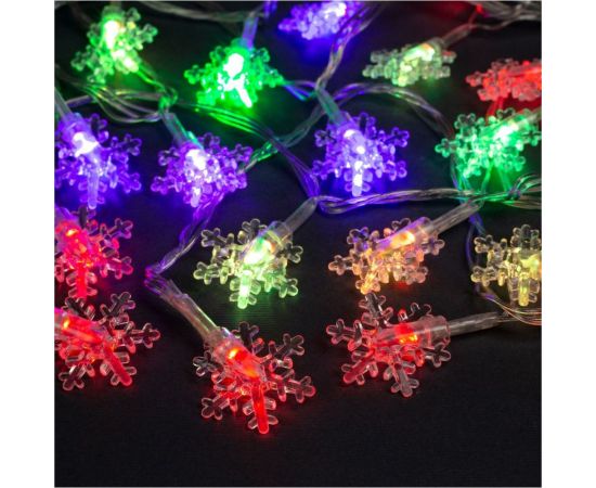 Нить Luazon DCR 5 м, с насадками Снежинки малые, IP20, Н.С. LED-20-220V, моргает, мульти 541525 – изображение 2