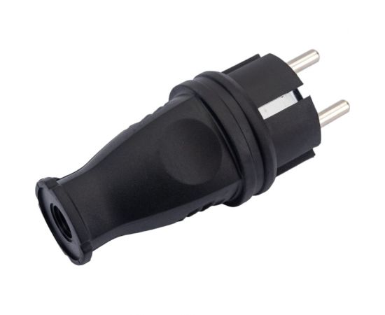 Разборная вилка General Lighting Systems GRV-P-16-R-G-B-IP44, 16А, круглая, с заземлением, черная, IP44, 1/20/200 470517 – изображение 2