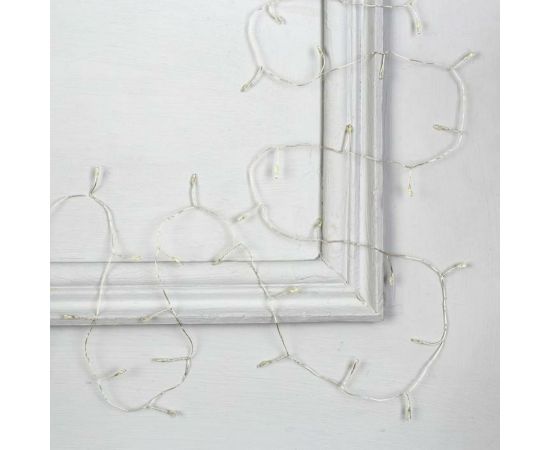 Гирлянда-нить Luazon ROSA Мишура, IP20, 2 м, Н.С. LED-50-6V, 2хCR2032, фиксинг, белый 5198396 – изображение 2