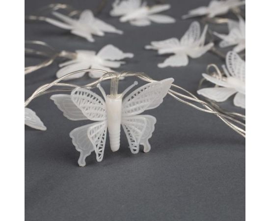 Гирлянда-нить Luazon DCR, 5 м, с насадками Бабочка малая, IP20, Н.С. LED-20-220V, мигание, МУЛЬТИ 1080384 – изображение 3