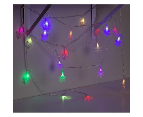 Нить Luazon DCR 5 м, с насадками Снежинка волшебство, IP20, Н.С. LED-20-220V, моргает, мульти 1080401 – изображение 3