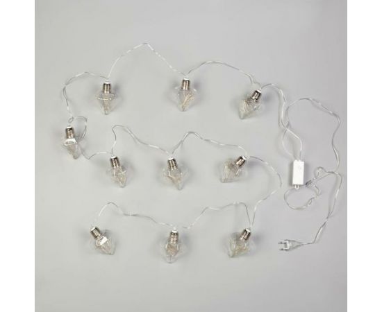 Гирлянда-нить Luazon ROSA, 3 м, лампочки-кристалл, 5 см, IP20, серебристая нить, LED-80-12V, 8 режимов, теплый белый 6929870 – изображение 3