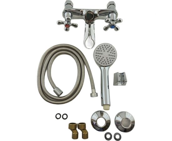 Смеситель для ванны Rainsberg с коротким изливом 20 см, двухвентильный, хром R7202F – изображение 3