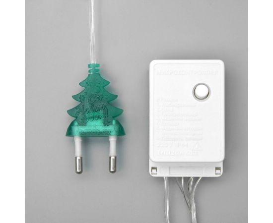 Гирлянда-нить Luazon ECO, IP20, 10 м, Н.С. LED-100-220V, 8 режимов, зеленый 3556785 – изображение 3