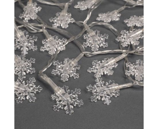 Нить Luazon DCR 5 м, с насадками Снежинки малые, IP20, Н.С. LED-20-220V, моргает, мульти 541525 – изображение 3