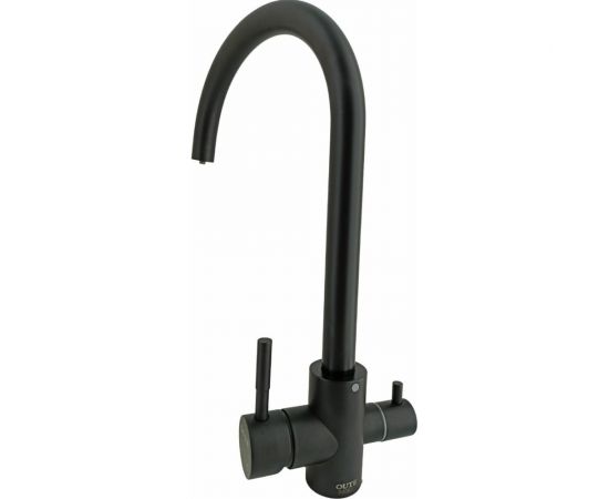 Смеситель для кухни OUTE однорычажный, черный матовый, со встроенным краном под питьевую воду, нержавеющая сталь T60203CK-300 – изображение 3