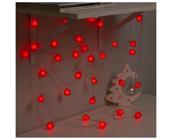 Нить Luazon DCR 5 м, с насадками Ежики Красные, IP20, Н.С. LED-30-220V, 8 режимов, красный 3590697 – изображение 3