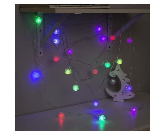 Нить Luazon DCR 5 м, с насадками Ежики цветные, IP20, Н.С. LED-20-220V, моргает, мульти 185513 – изображение 3
