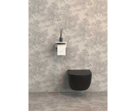 Держатель для туалетной бумаги с полкой Граф Держалкин 160x110x80 мм, белый GDD-001-б – изображение 4