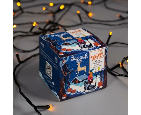 Гирлянда-нить Luazon ECO, IP20, 5 м, Н.Т. LED-50-220V, 8 режимов, желтый 3556768 – изображение 4