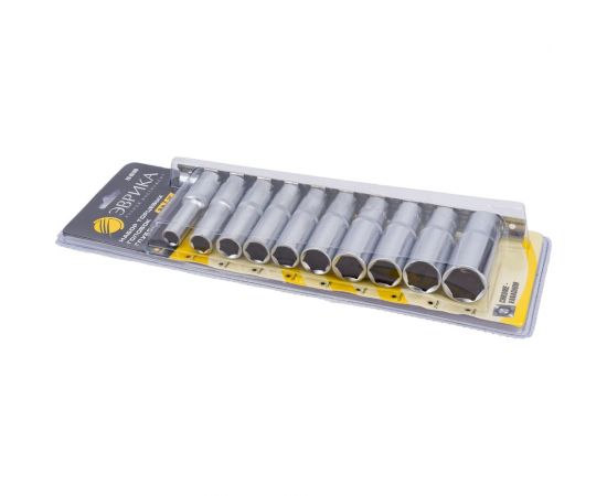 Набор глубоких торцевых головок (10 пр; 1/2 DR; 10-24 мм) ЭВРИКА ER-95190 – изображение 4