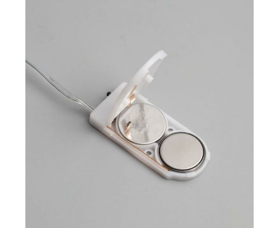 Гирлянда-нить Luazon ROSA Мишура, IP20, 2 м, Н.С. LED-50-6V, 2хCR2032, фиксинг, теплый белый 5198397 – изображение 4