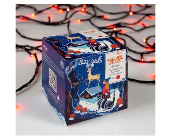 Гирлянда-нить Luazon ECO, IP20, 10 м, Н.Т. LED-100-220V, 8 режимов, красный 3556794 – изображение 4