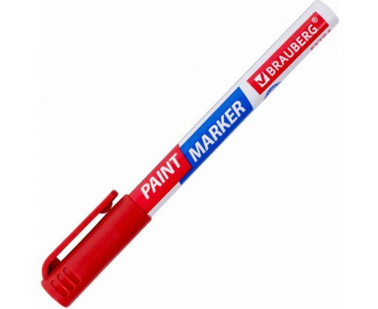 Лаковый маркер-краска BRAUBERG EXTRA paint marker 1 мм, красный, улучшенная нитро-основа, 151964 – изображение 4