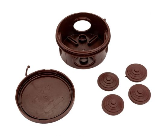 Распаячная коробка IEK км для о/п d=65x40мм ip54 4 вв. дуб UKO21-065-040-000-K24-54 – изображение 5