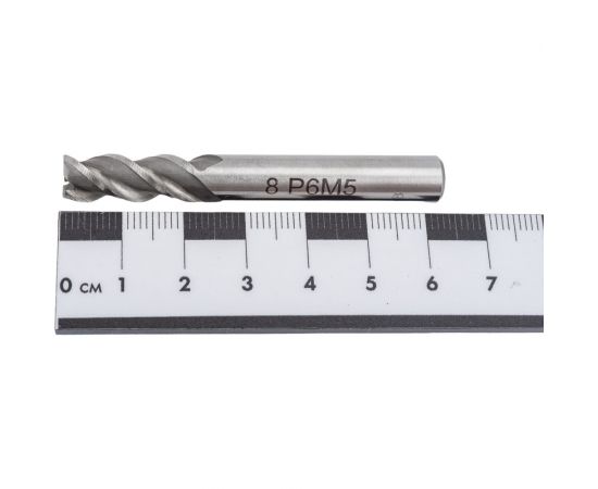 Фреза концевая (8х63х19 мм; 3-зуб; хвостовик 8 мм; Р6М5) Туламаш 150153 – изображение 5