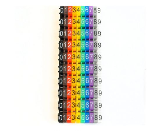 Кабельный наборный маркер STEKKER "0-9" 4 мм2 CBMR-MKN4 (100 шт/упак - 10 отрез. по 10шт) 49398 – изображение 5