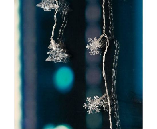 Бахрома Luazon DECOR Елки и снежинки, IP20, Ш1.8 м, В0.5 м, Н.С. LED-48-220V, моргает, RGRB 3556865 – изображение 6