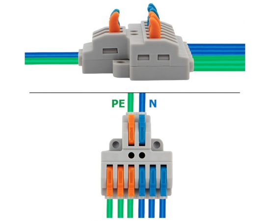 Разветвительная клемма REXANT СМК 2x3 2 полюса с монтажной площадкой 1 ввод 3 вывода 5 шт 07-5234-05 – изображение 6