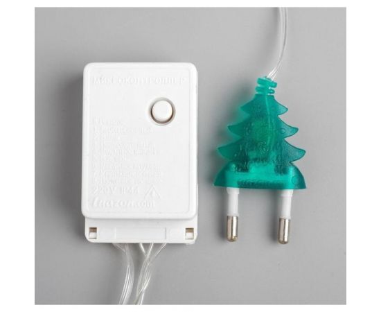 Нить Luazon DCR 5 м, с насадками Шарики Зеленые, IP20, Н.С. LED-30-220V, 8 режимов, зеленый 3590703 – изображение 6