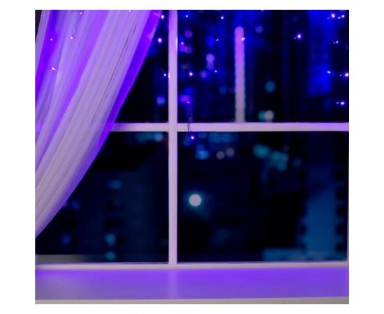 Бахрома Luazon ECO IP20, Ш3 м, В0.5 м, Н.Т. LED-80-220V, 8 режимов, фиолет 3556856 