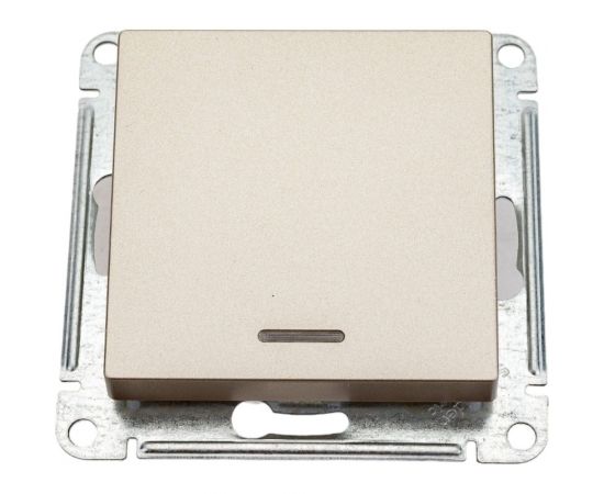 1-клавишный переключатель Schneider Electric AtlasDesign Шампань с подсветкой 10АХ SE ATN000563 