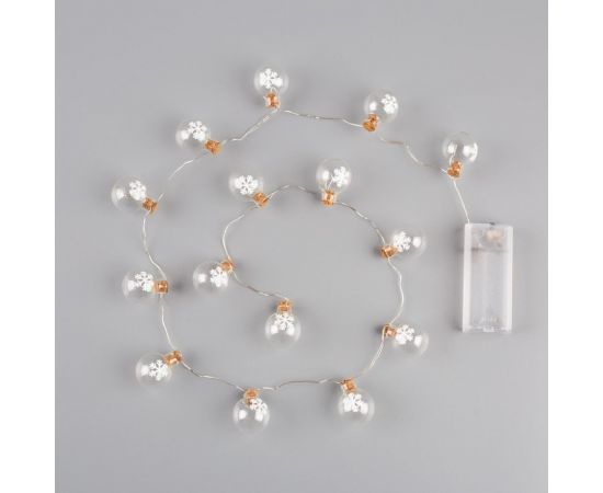 Нить Luazon DCR Елочные шары, 1.6 м, белый 5864410 