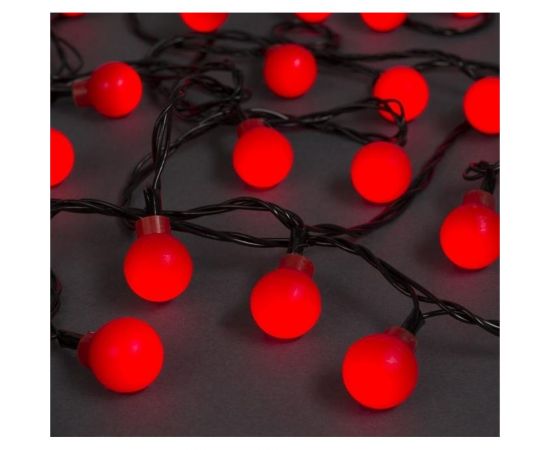 Нить Luazon DCR 5 м, с насадками Шарики Красные, IP20, Н.Т. LED-30-220V, 8 режимов, красный 3590711 