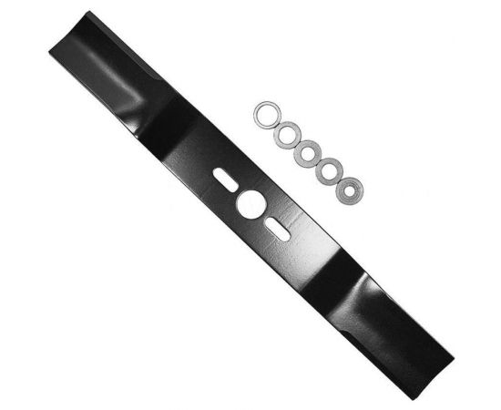 Нож для колесной газонокосилки 530х57х4 мм, посадка 25.4 мм + 5 переходных колец S.E.B. 201HO-530 