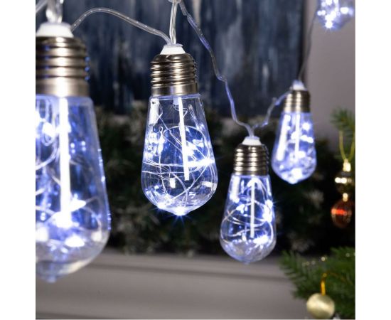 Нить Luazon ROSA 3 м, с насадками Лампа 8 см, IP20, Н.С. LED-80-12V, 8 режимов, белый 6929847 