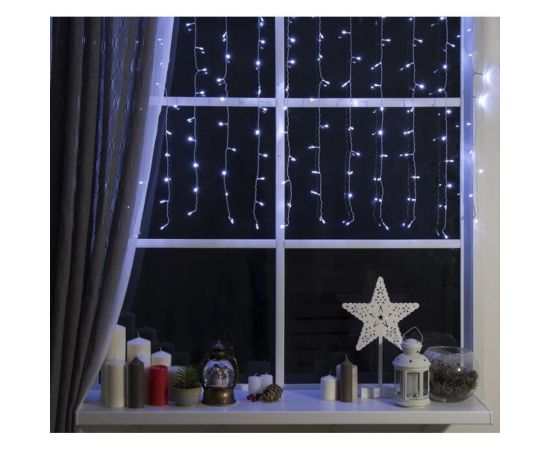 Занавес Luazon ECO IP20, УМС вилка, 1.5х1 м, Н.С. LED-180-220V, 8 режимов, белый 1080453 